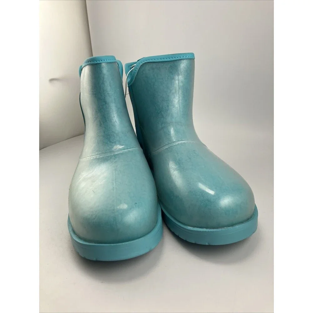 NEW Wonder Nation Girls Faux Sherpa Boots Blue Winter boots KIDS - Size 6 - Picture 2 of 16